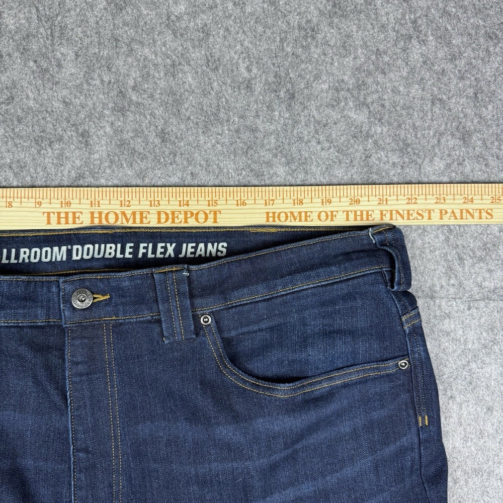 Duluth Trading Co Ballroom Double Flex Jeans Men 42x34 Relaxed Fit Dark Wash EUC - Picture 4 of 14